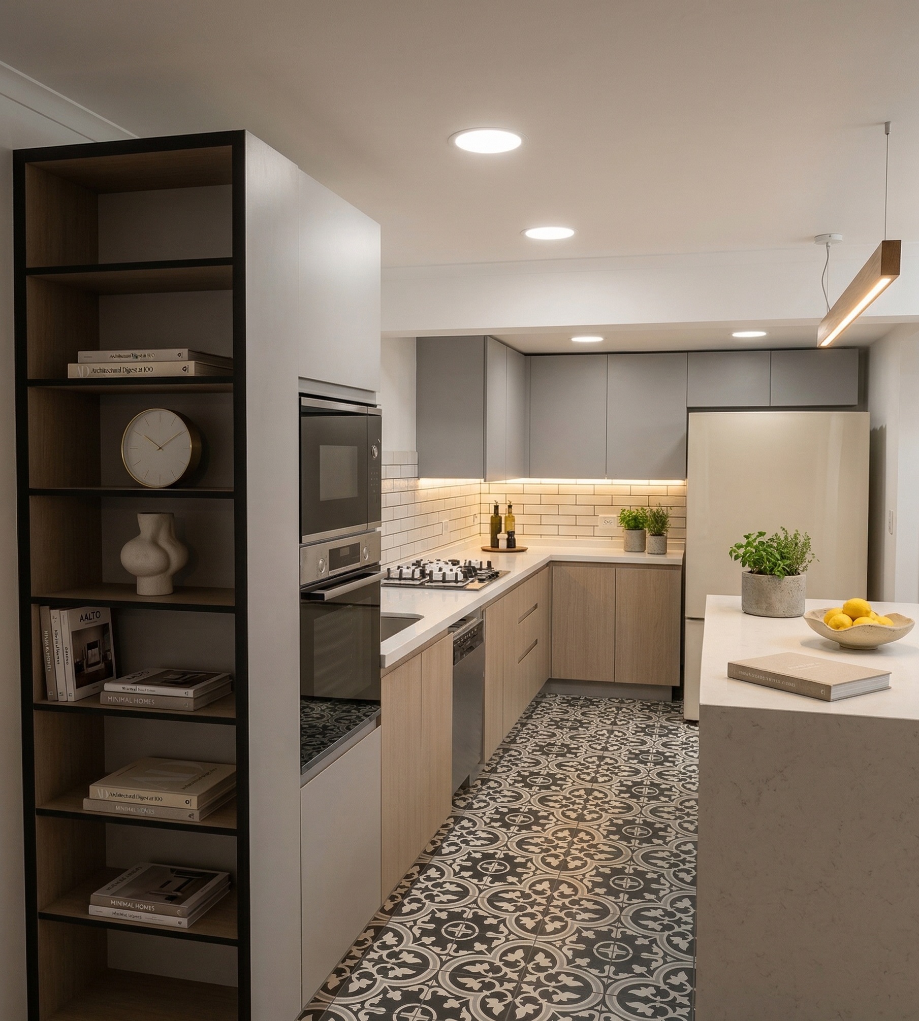 Cocina madera natural